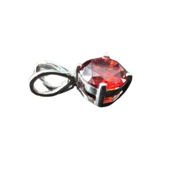 TOCARA Red Diami Pendant Silver 925 / Jewelry - Picture 2 of 4